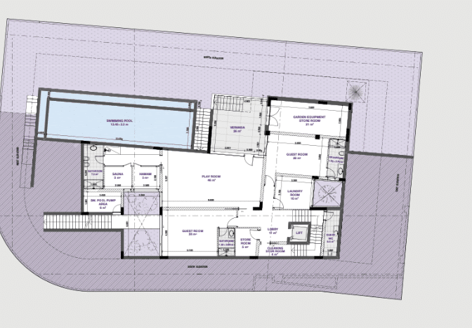 Ground floor plan with plot