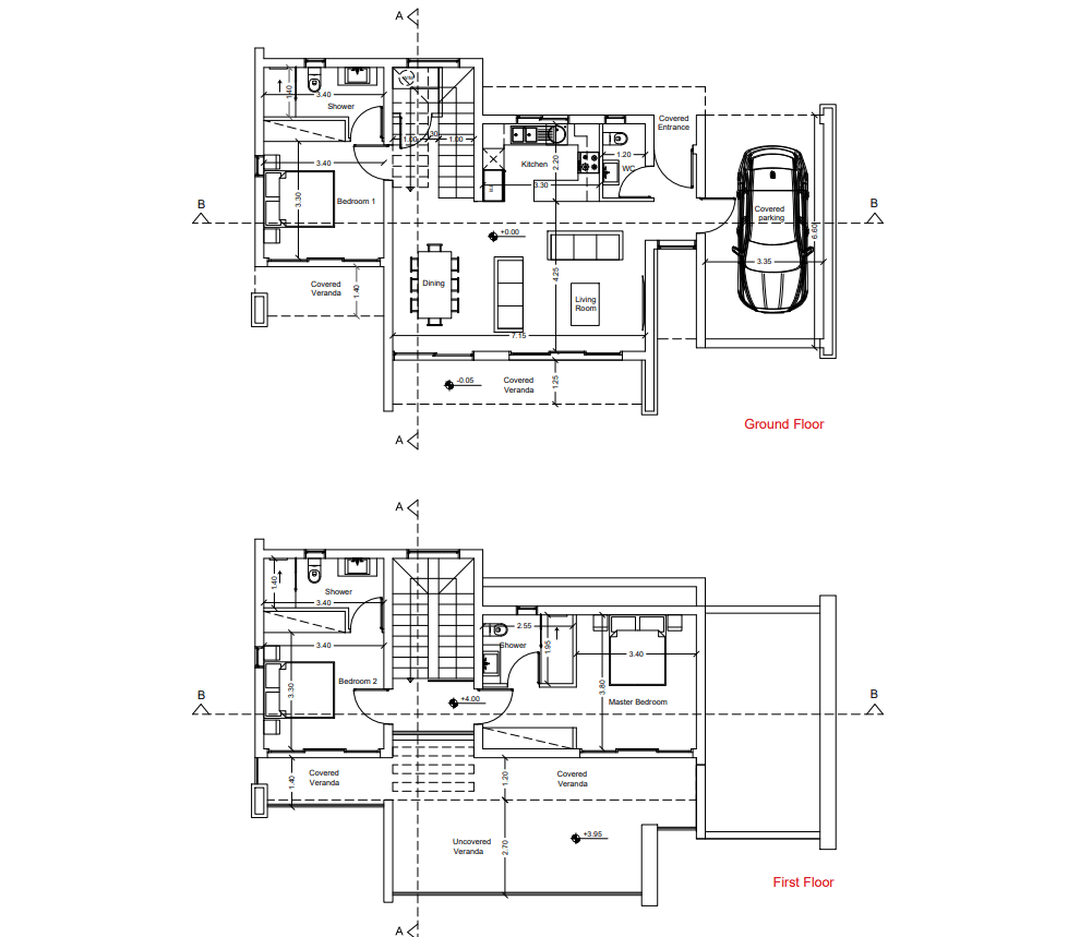 Villa 1 floor plan
