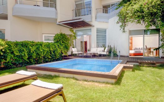 Limassol Property Beachfront One Bedroom Apartment with Garden