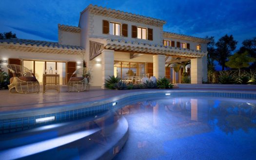 Cyprus villa at night