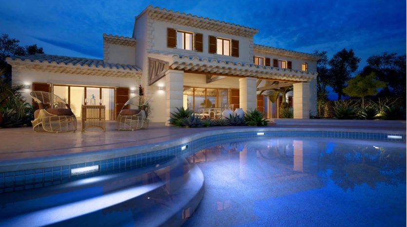 Cyprus villa at night