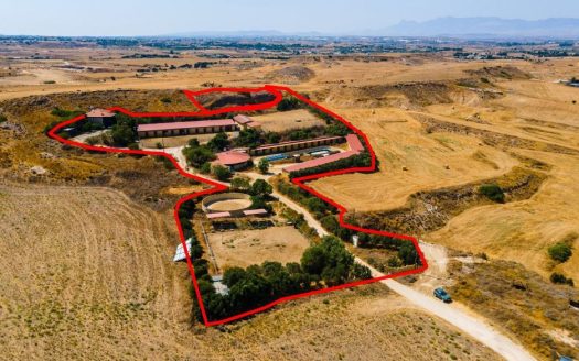Fields with a horse farm in Pano Deftera, Nicosia