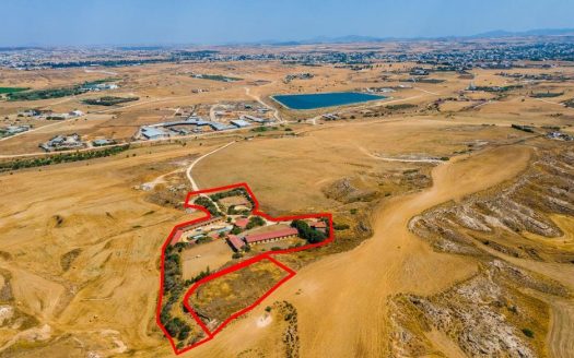 Fields with a horse farm in Pano Deftera, Nicosia
